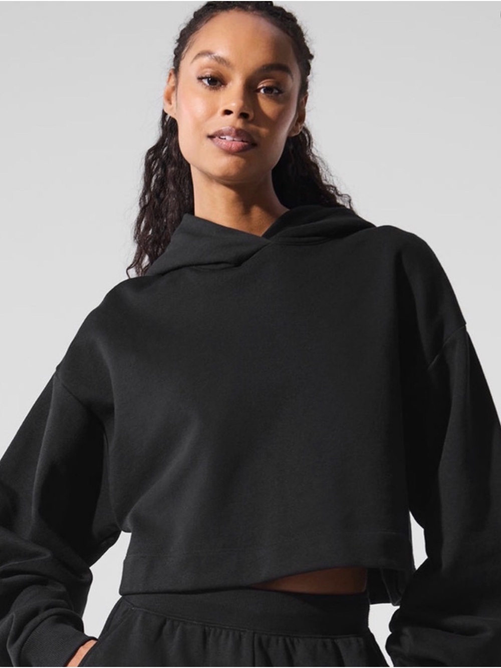 New ALO Yoga Cropped Bae Hoodie S